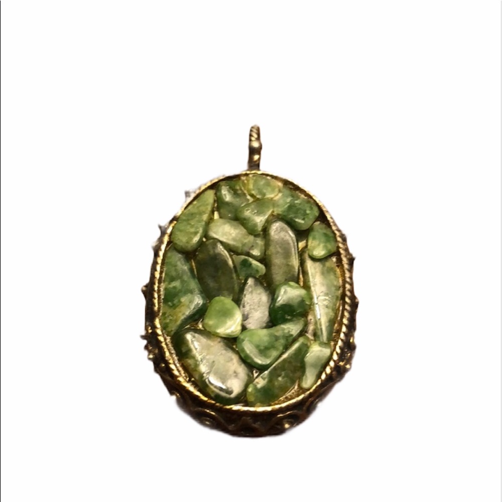 Vintage Serpentine Pendant or Brooch